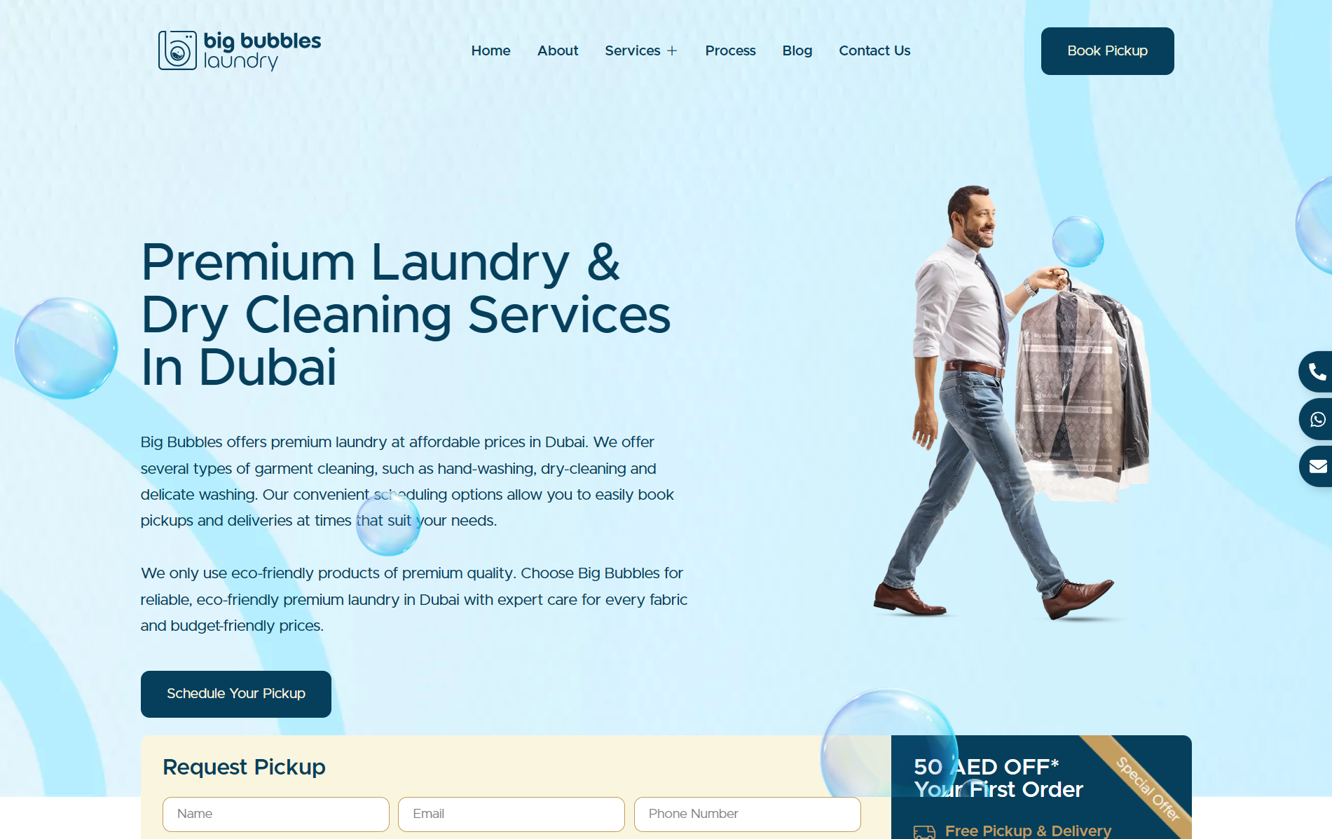 Big Bubbles Website Screenshot
