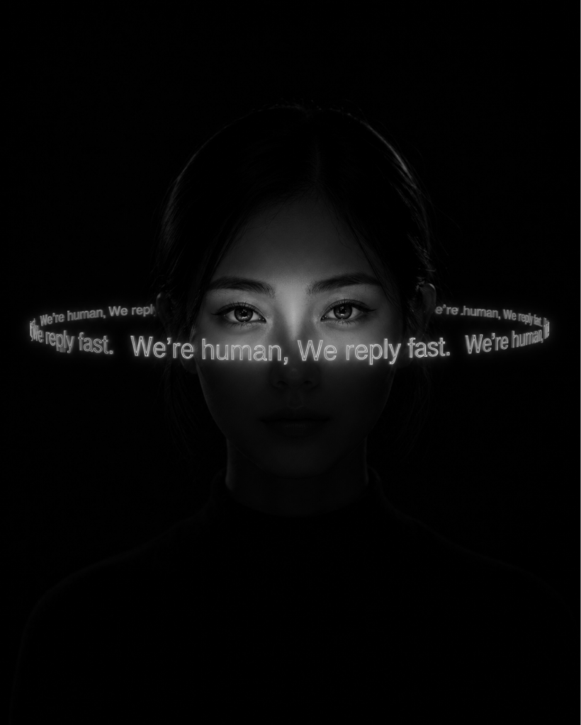 We're human, we reply fast